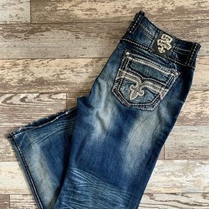 Men’s Rock Revival Darshan Relaxed Straight Jean Size 38L